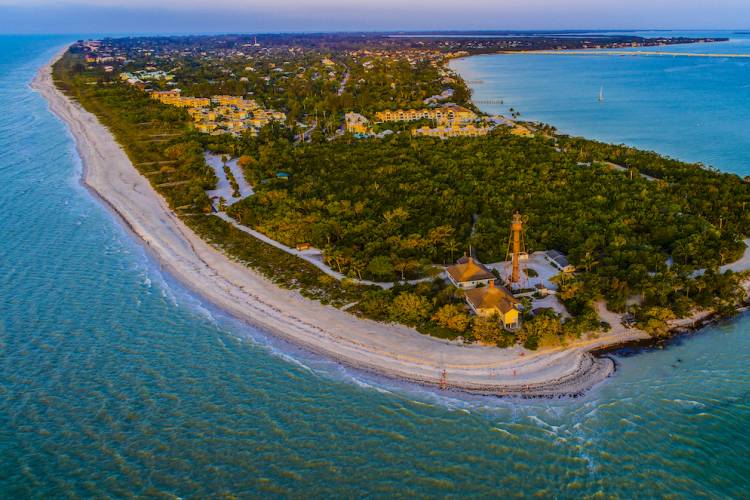 aerial view of Sanibel Island, Florida